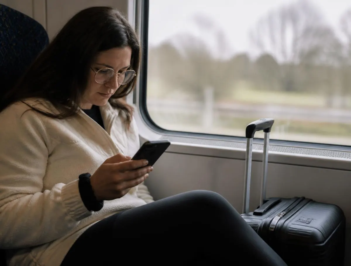 Hotel follow-up email on smartphone